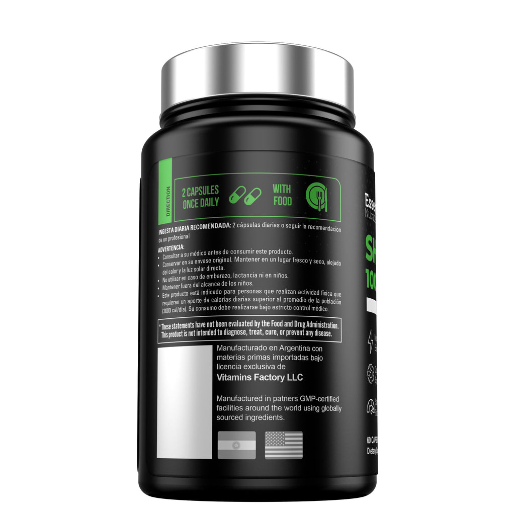 SHILAJIT 100% PURE 10000 mg 60 capsulas