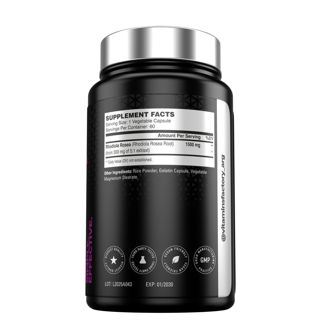 RHODIOLA ROSEA 1500mg | 60 Cápsulas