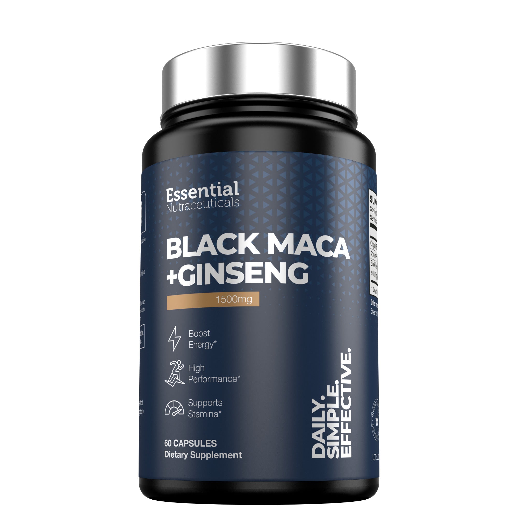 BLACK MACA + GINSENG 1500mg | 60 Caps